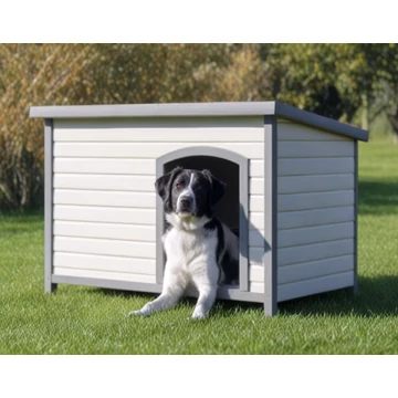 Trixie Classic Dog Kennel - kutyaház (szürke) féltetős (L) 116x82x79cm