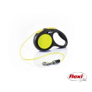 KT.Flexi New Neon &quot;XS&quot; - zsinóros automata póráz sárga (3m)
