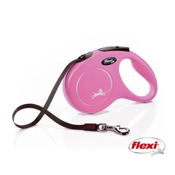Flexi New Classic &quot;M&quot; (rózsaszín) - Szalagos Automata Póráz (5m)