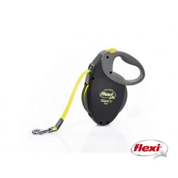 Flexi Giant &quot;S/M&quot; (neon,fekete) - Szalagos Automata Póráz (8m)
