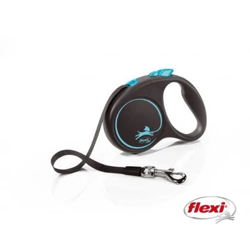 Flexi Black Design &quot;S&quot; (kék) - szalagos automata póráz (5m)