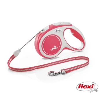 Flexi New Comfort "M" (piros) - zsinóros automata póráz (5m)
