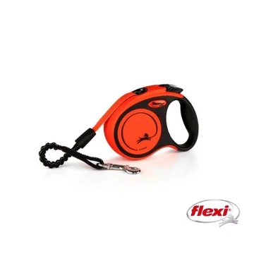 Flexi Xtreme "XS" (fekete/narancsszín) - szalagos, automata póráz (3m) max:15kg