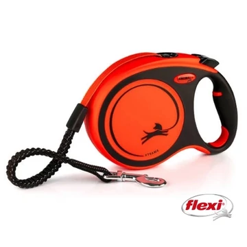 Flexi Xtreme "L" (black/orange) - szalagos automata póráz (8m)