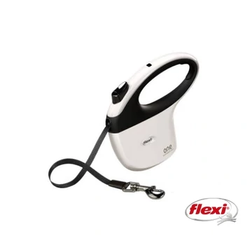 Flexi 034903 ONE tape 5m, fehér-fekete, M, 30kg-ig