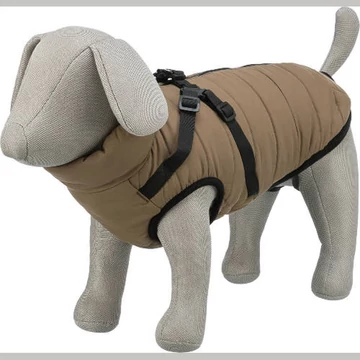 Trixie Pirou téli kabát hámmal, S:36 cm, homok