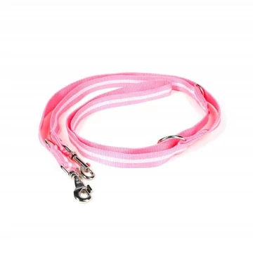 Julius K-9 IDC Csőheveder Póráz (25mm/2,2m) Pink - Foszforeszkáló Csíkokkal