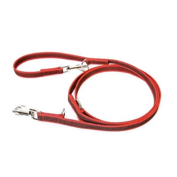 Julius-K9 Color&Gray - Állítható Póráz (fekete-szürke,gumis) (20mm/2,2m)