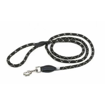 Julius-K9 IDC Retriverpóráz, 12mm*1,2m, kerek, fekete-fluoreszkáló
