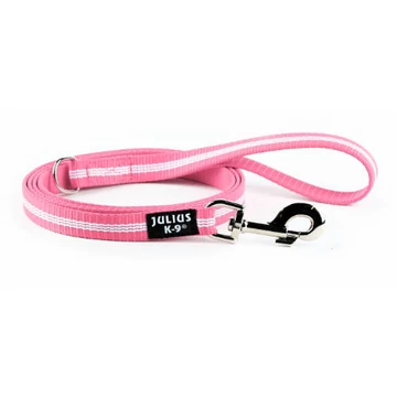 Julius-K9 IDC Póráz utánvilágító, pink, 19mm*1,8m, fogós/Dkarika