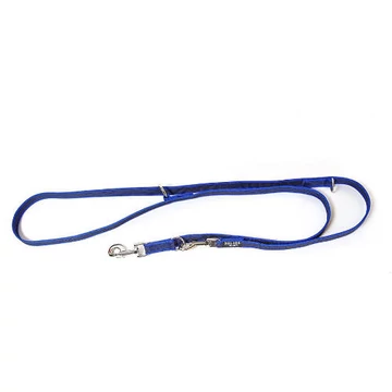 Julius-K9 Color&Gray Állítható Gumis Póráz, Kék-szürke 20mm/2,2m