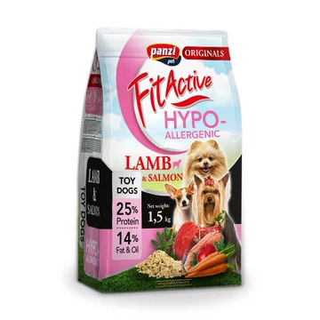FitActive ToyDogs Hypoallergenic Adult (bárány) száraztáp - Kistestû felnõtt kutyák részére (1,5kg)