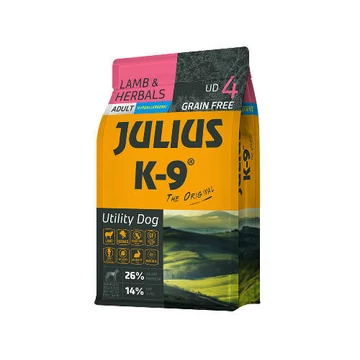 JULIUS K-9 3kg Adult Lamb &amp; Herbals száraztáp kutyáknak (3kg)