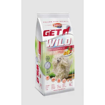 GetWild Hypoallergenic Lamb,rice Adult (bárány,rizs) száraztáp - Táplálék intoleranciás felnõtt kutyák részére (15kg)