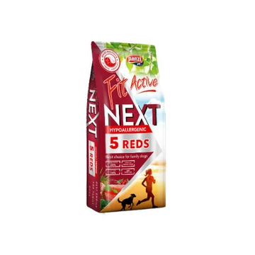 FitActive Next Hypoallergenic Five Reds Adult (vaddisznó,bárány,marha,bivaly,lazac) Száraztáp - Ételallergiás, Felnőtt Kutyák Részére