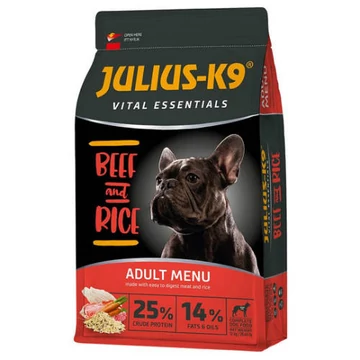 JULIUS K-9 Adult Vital Essentials (marha,rizs) Száraztáp - Felnőtt Kutyák Részére