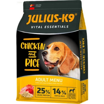 JULIUS K-9 12kg Adult Vital Essentials (szárnyas,rizs) Száraztáp - Felnőtt Kutyák Részére