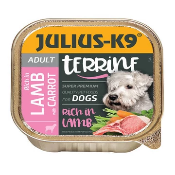 Julius-K9 Dog Terrine Adult Lamb&amp;Carrot - nedveseledel (bárány,sárgarépa) felnõtt kutyák részére (150g)