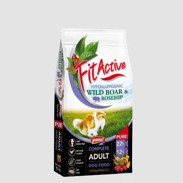 FitActive PURE Hypoallergenic Wild Boar -Rosehip - Száraztáp (vaddisznó,csipkebogyó) Felnőtt Kutyák Részére
