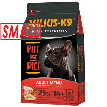JULIUS K-9 12kg Adult Vital Essentials (marha,rizs) SMALL száraztáp - felnõtt kutyák részére
