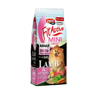 FitActive ORIGINALS MINI 800g ADULT Active HYPOALLERGENIC Lamb&amp;Spring Veggies