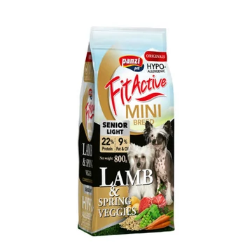 FitActive ORIGINALS MINI 800g SENIOR HYPOALLERGENIC Lamb&amp;Spring Veggies