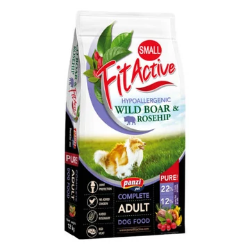 FitActive PURE SMALL 12kg Hypoallergenic WILD BOAR - ROSEHIP