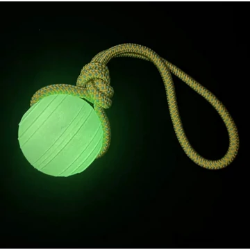 PetOasis Sötetétben Foszforeszkáló Köteles Szivacs Labda