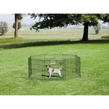 SAVIC Dog Park play pen - kutyaovi (fekete) kistestû kedvencek részére (8 elem) 63,5x8x65cm