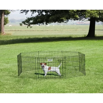 SAVIC Dog Park Play Pen - Kutyaovi (fekete) Kistestû Kedvencek Részére (8 Elem) 63,5x8x65cm
