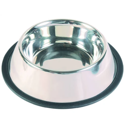 Trixie Rozsdamentes Acél Tál, Gumis, 0.9L