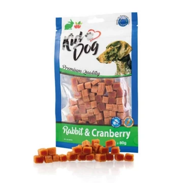 KidDog Rabbit Cranberry - Jutalomfalat(nyúlhús, Vörösáfonya)(80g)