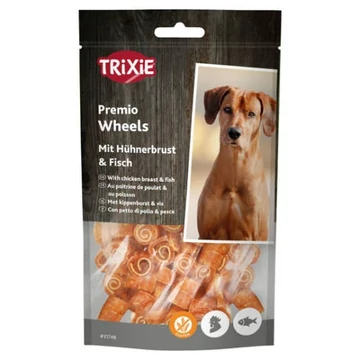TRIXIE Premio Fish-Chicken Wheels - Jutalomfalat - Halas-csirkés Kerék(75g)