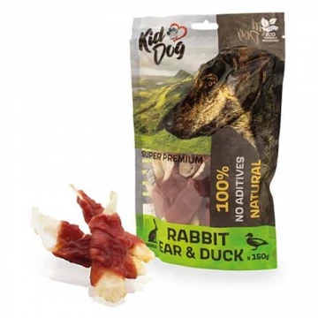 KIDDOG Super Premium 100% Nyúlfül Kacsamellel 150g