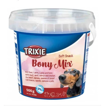 Trixie Soft Snack Bony Mix - Jutalomfalat(marha,bárány,lazac,csirke)(500g)