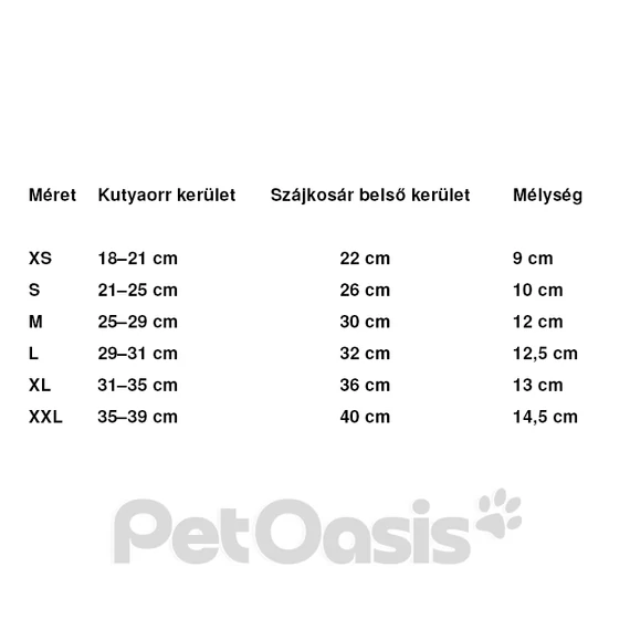 PetOasis szájkosár L
