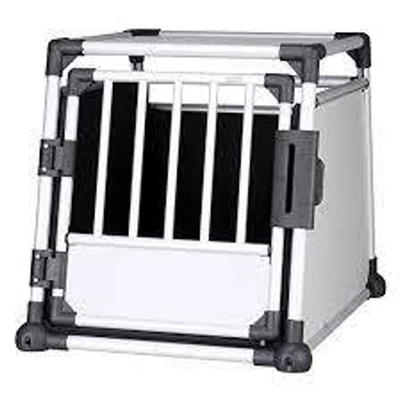 Trixie Transport Box - Aluminium Szállítóbox (ezüst) 48×57×64cm M-L (max:30kg)