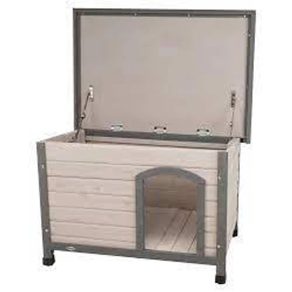 Trixie Classic Dog Kennel - kutyaház (szürke) féltetõs (M-L) 104x72x68cm
