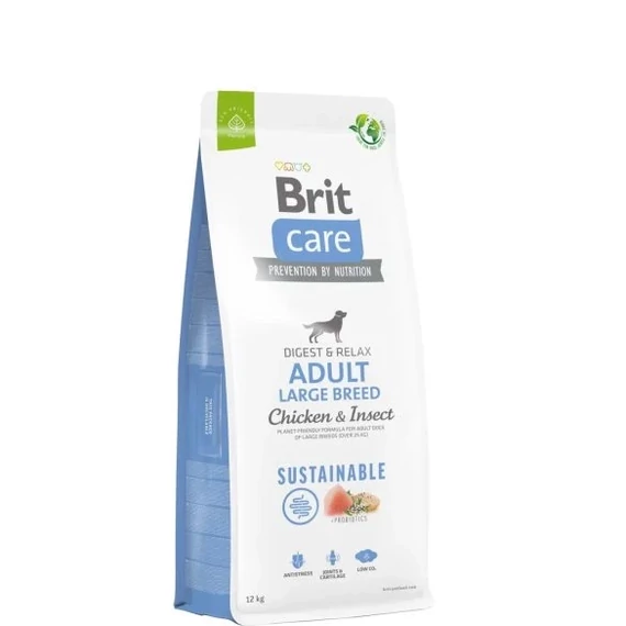 Brit Care ADULT - Large breed Sustainable - Fenntartható CSIRKE & ROVARFEHÉRJE 12KG