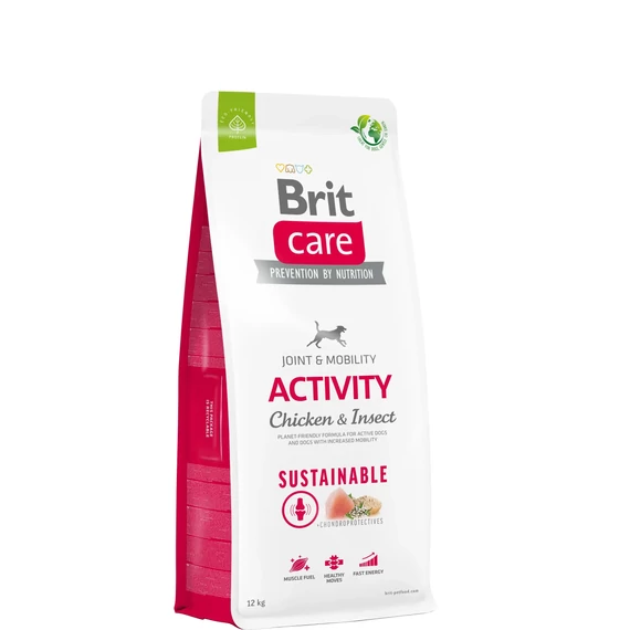 Brit Care Activity Sustainable - Fenntartható CSIRKE & ROVARFEHÉRJE mozgásigényű kutyáknak 12KG