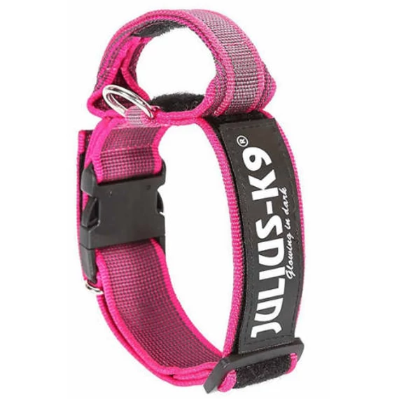 Julius-K9 Color&Gray nyakörv bizt.zárral, 40mm, pink-szürke
