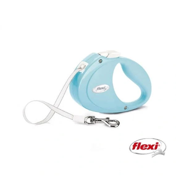 Flexi Puppy Tape (világos kék) - szalagos automata póráz kölyök kutyáknak (2m) max. 12kg