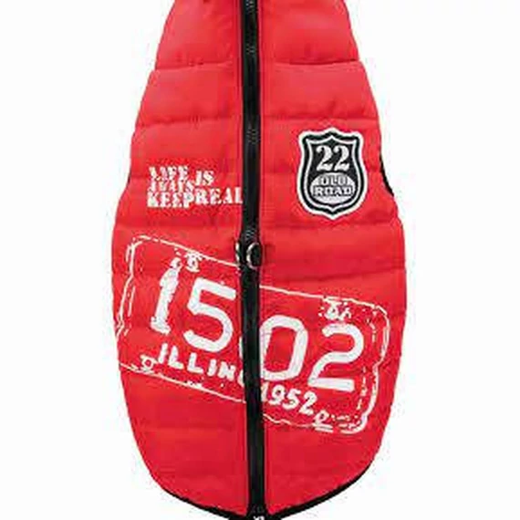 Trixie Saint-Malo Dog Coat with Harness - mellény hámmal (piros) kutyák részére (XS) 30cm