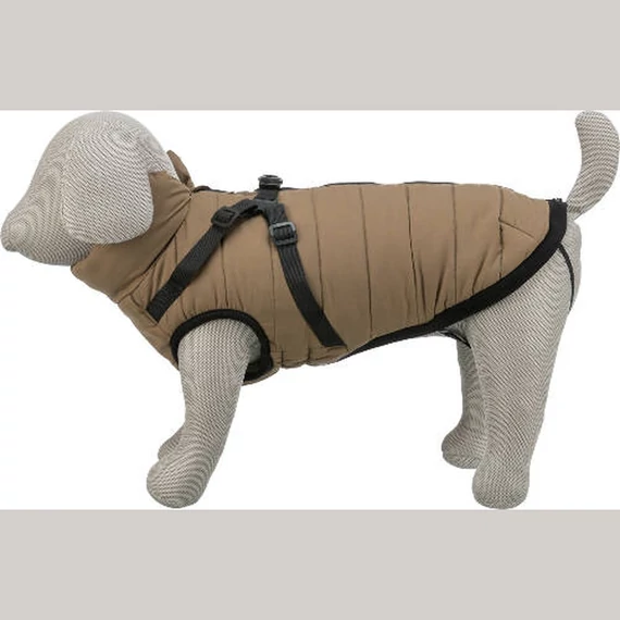 Trixie Pirou téli kabát hámmal, XXS:24 cm, homok