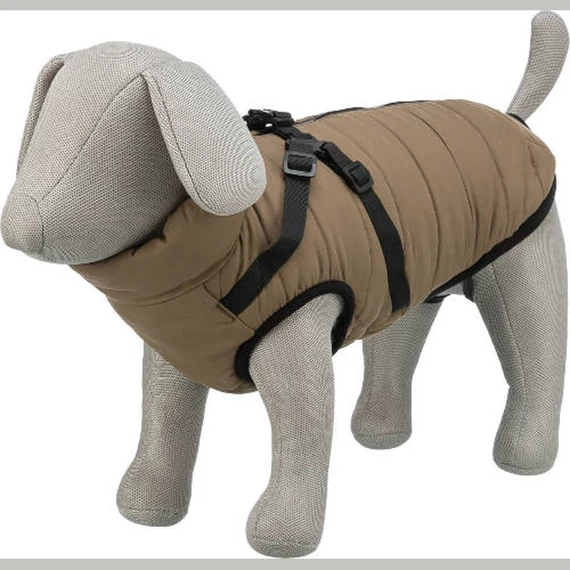 Trixie Pirou téli kabát hámmal, XS:27 cm, homok