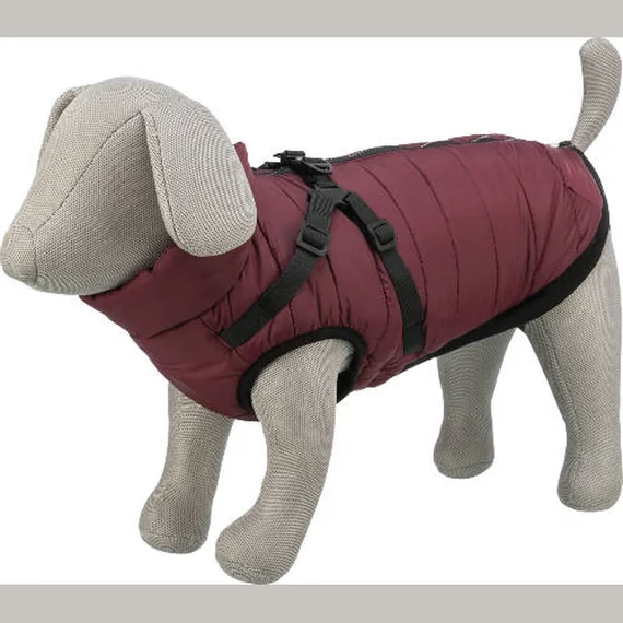 Trixie Pirou téli kabát hámmal, XS:27 cm, sangria