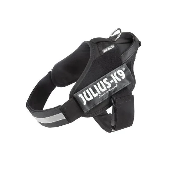 Julius-K9 IDC® Stealth® - Powerhám (fekete,felirattal) (1-es Méret)