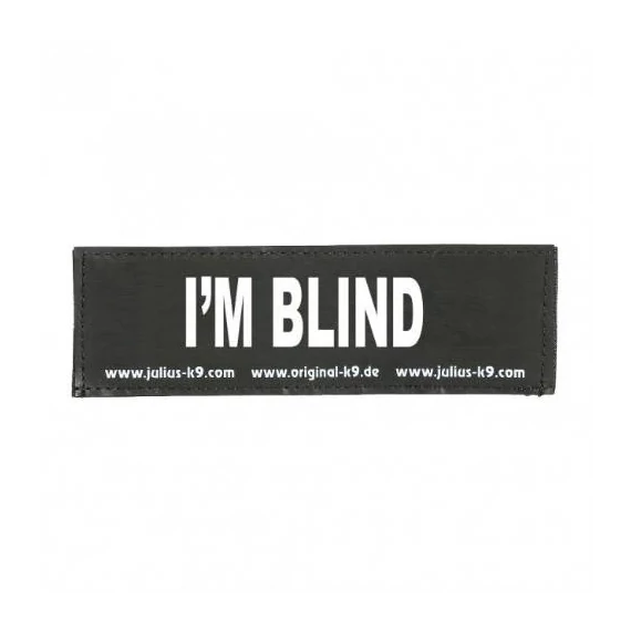 Julius K9-I'M BLIND felirat hámhoz kutyák részére (kicsi)