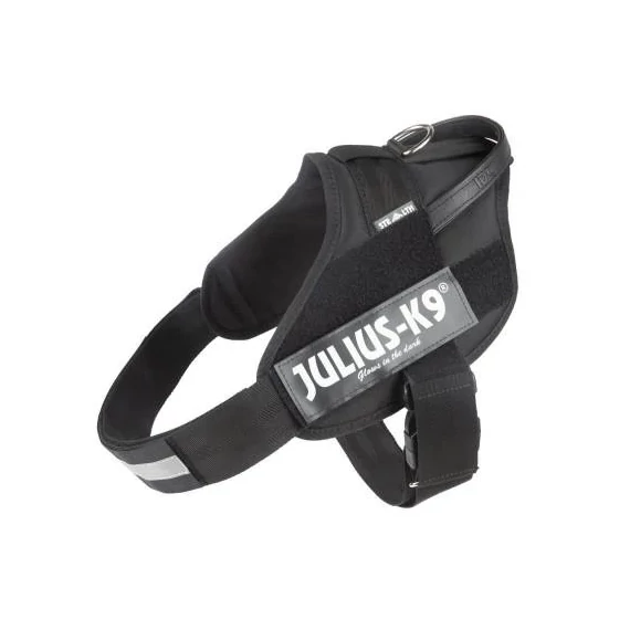 Julius-K9 IDC® Stealth® - Powerhám (fekete szín,felirattal) kutyák részére (2-es méret)