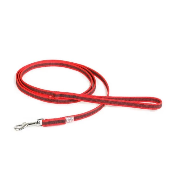 Julius K-9 Color&Gray - Póráz (gumis,piros-szürke) (14mm/2m)